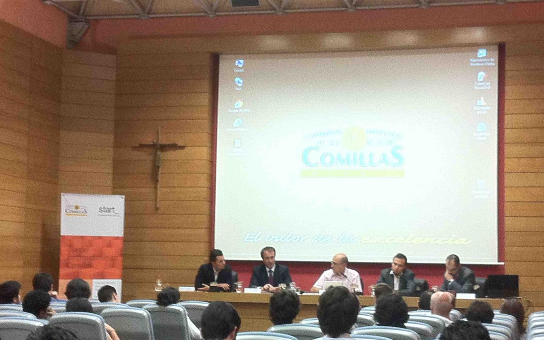 Isaac Prada, takes part in the round table on innovation during demo day at Start Comillas