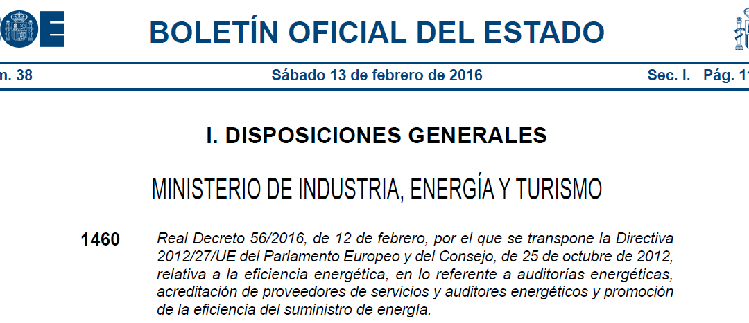 3,900 big companies in Spain forced to perform an Energy Audit in less than 9 months time
